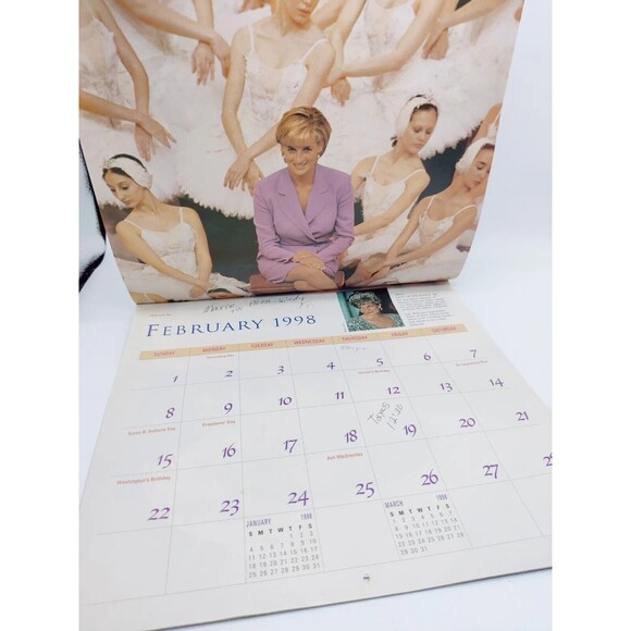 Vintage 1998 Princess Diana Calender Memories of Diana The People's Princess 98 - Picture 6 of 6